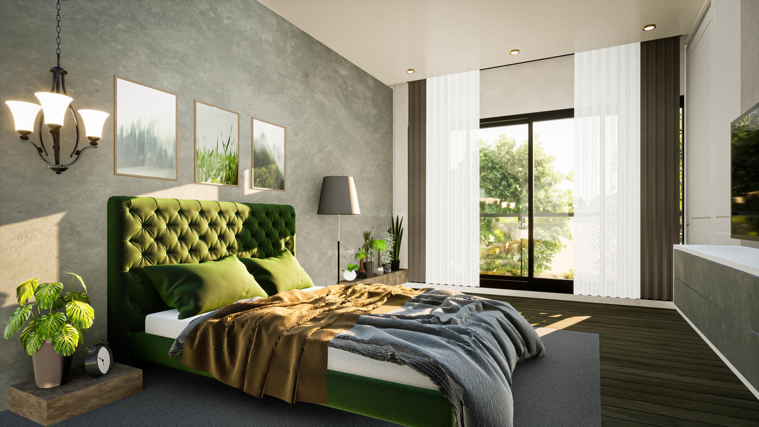 Bedroom 4 day Best Architecture firm or company in Hyderabad - New Construction – Farm House_Bedroom-4