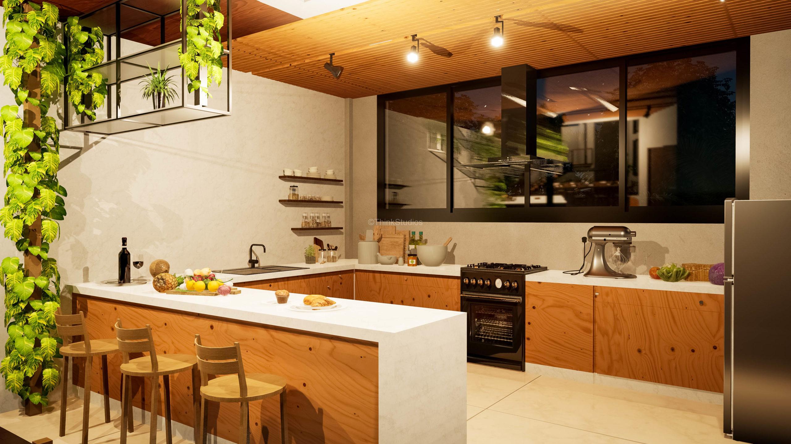 Kitchen night Workspace furniture designing company in Hyderabad - Farm House_Kitchen_interior