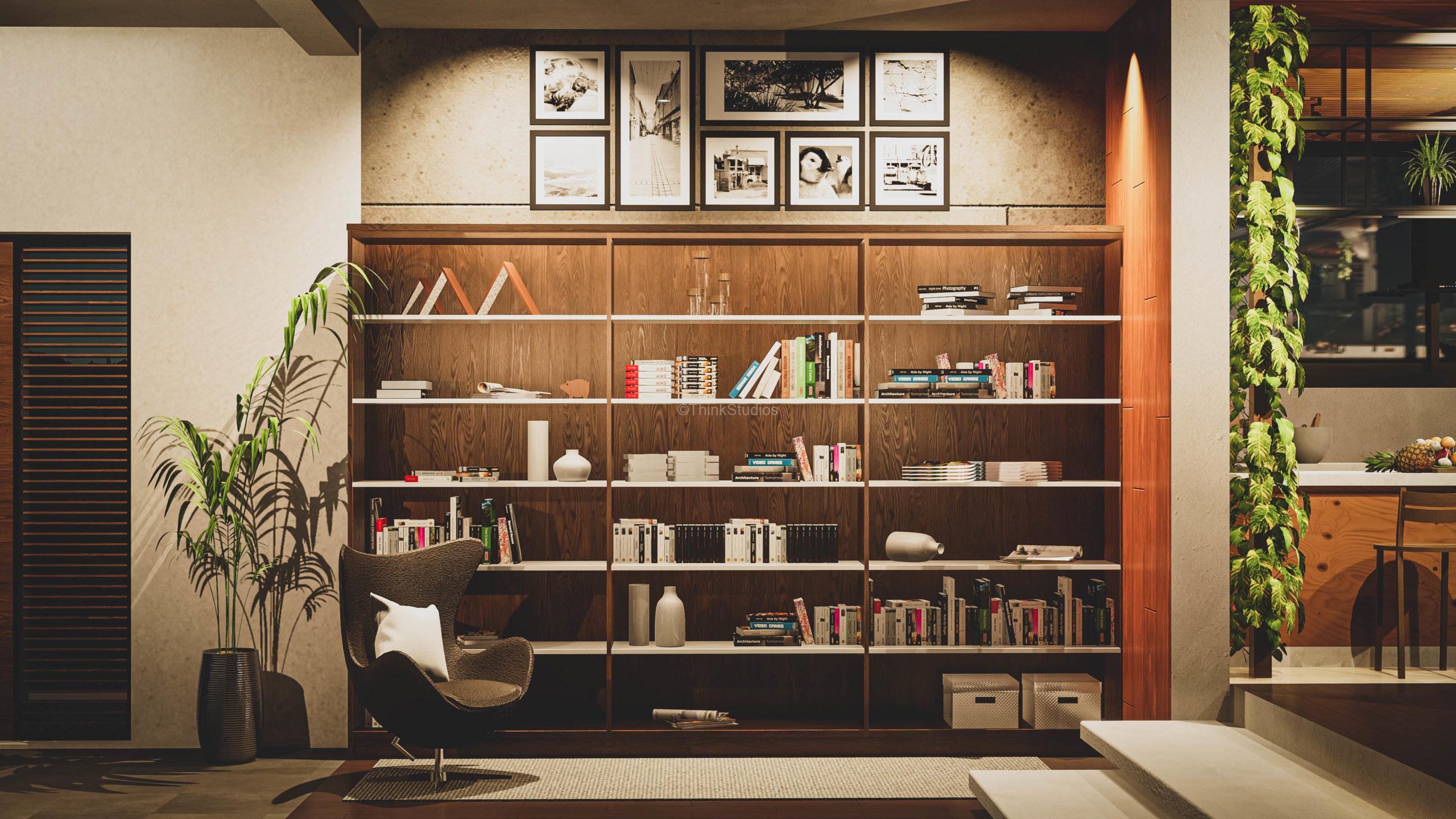 Library Night Office furniture designers in Hyderabad - Farm House Library Night
