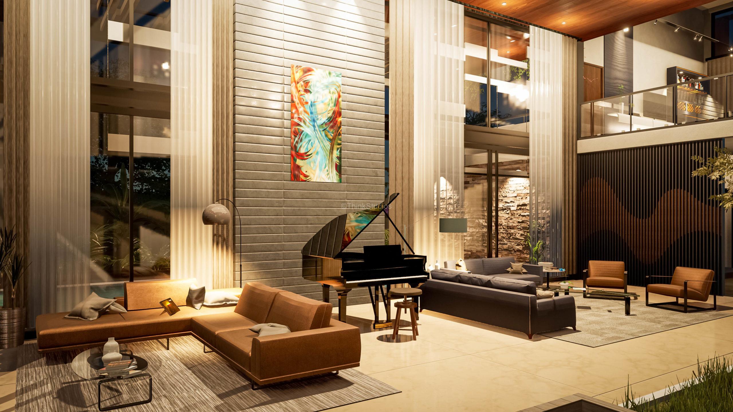 Livingroom 3 night Workspace interior designing in Hyderabad - Escape Into Classic Splendour_Livingroom 3 night