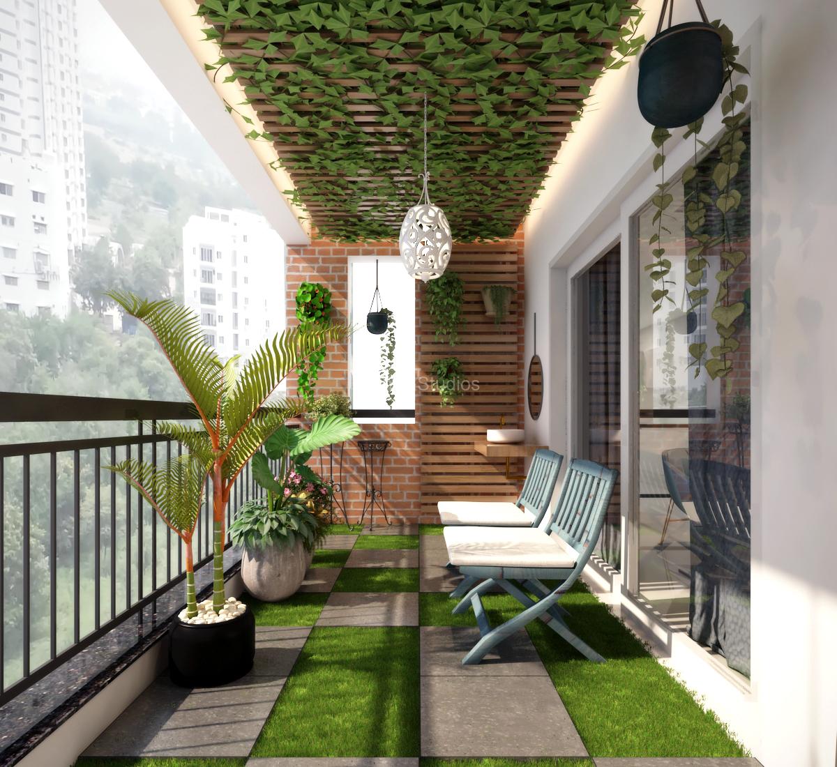 Balcony V2 Best Architecture firm in Hyderabad - Residential Apartment Interiors_balcony