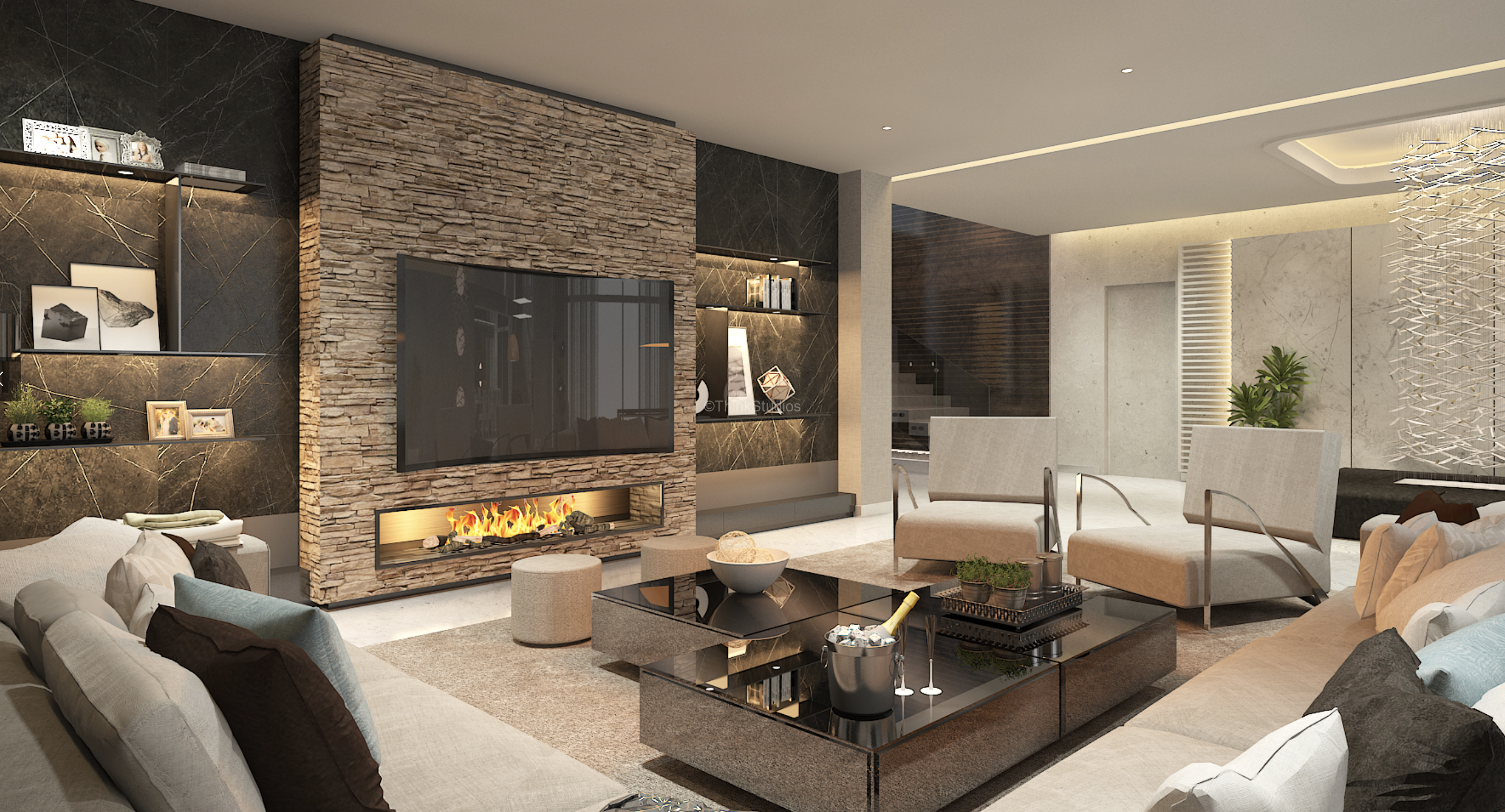 First Image Best Architects in Hyderabad - Residential Apartment Interiors_Mayfair Villa_ Hyderabad_Lining room
