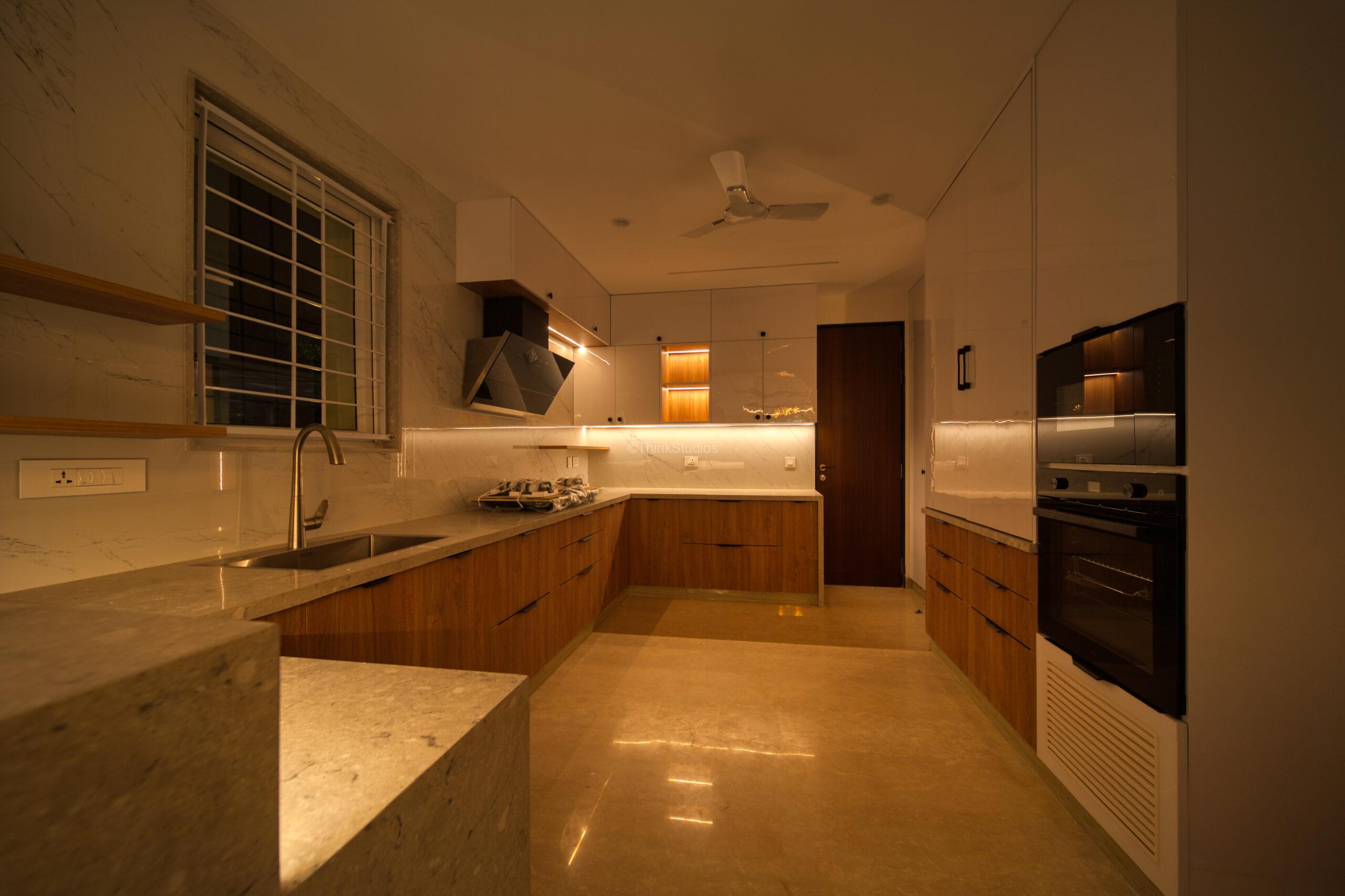Modern modular kitchen design for Ankura Villa
